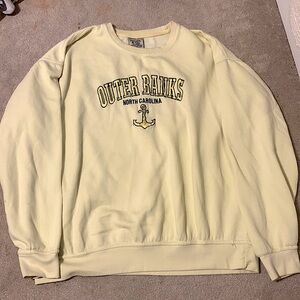 XL Light Yellow Outer Banks Crewneck